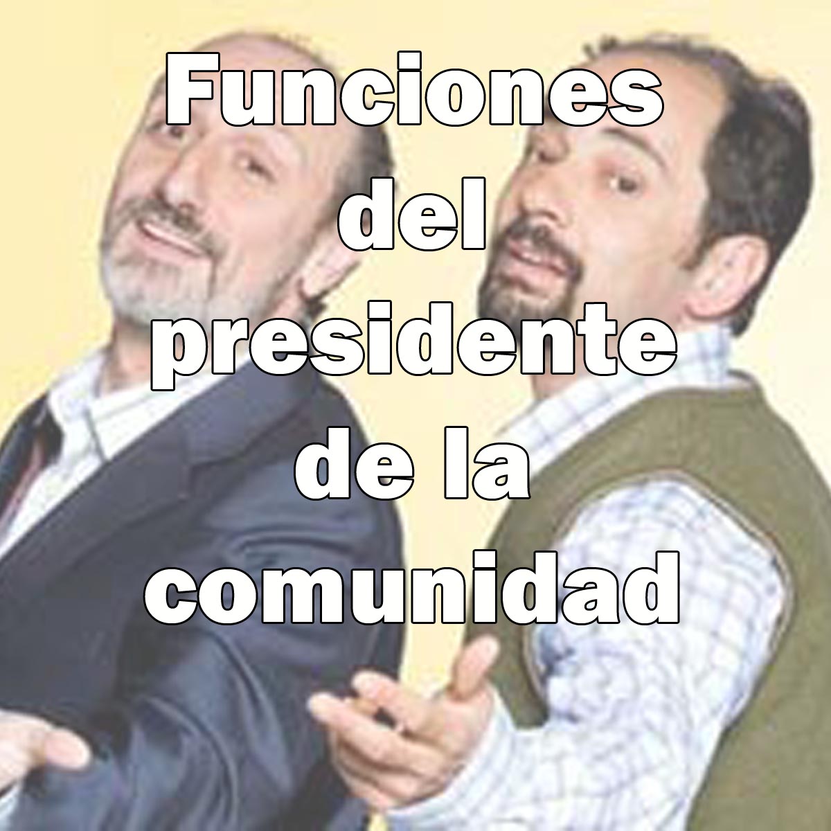 Funciones del presidente de la comunidad